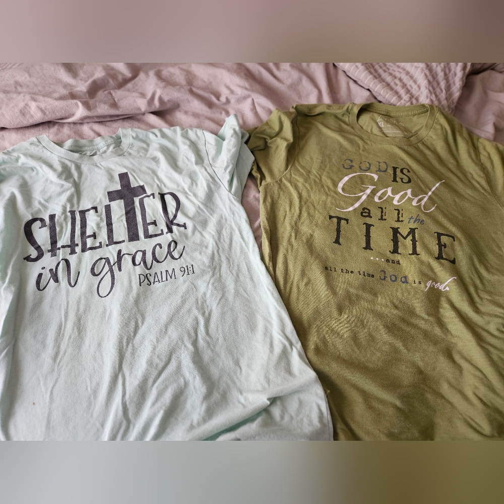 Bundle🥰 Woman's Size XL Christian Shirts 2 For The Price Of One.